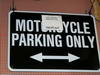 Фотография Знак парковки Motorcycle only